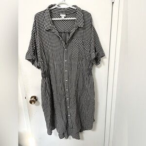 Black and white checkered dress - 4X